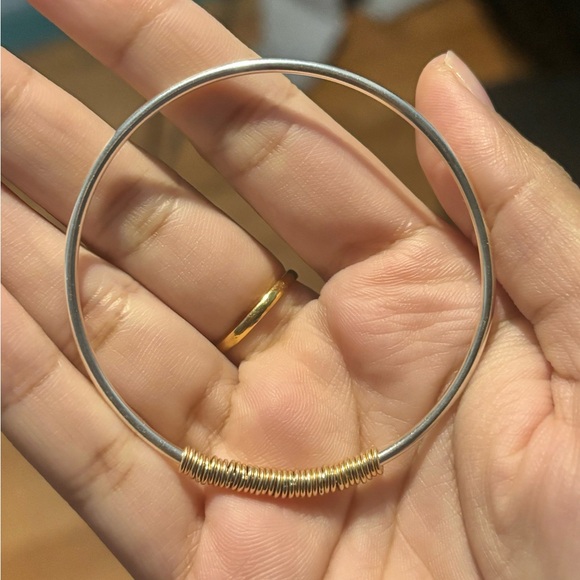Catbird Jewelry - 14K AND SILVER BANGLE (movable beads)